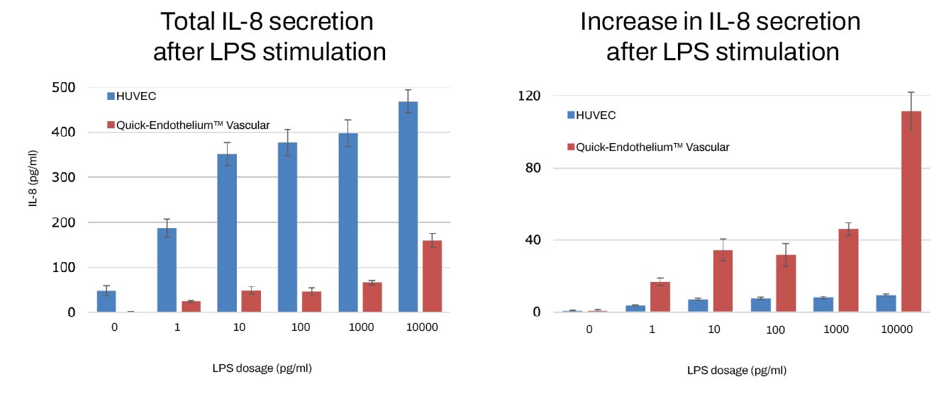 iPSC-derived Vascular Endothelial Cell IL-8 secretion